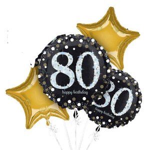 80th Birthday party supplies decorations (multiple items)